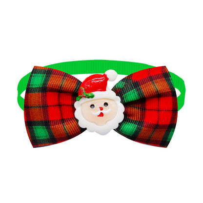 Pet Plaid Pattern With Accessories Bow Tie Cat Dog