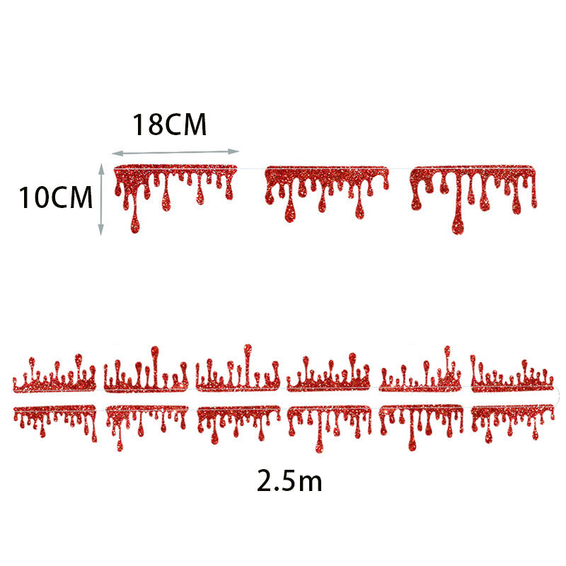 Halloween Decoration Blood Drop Flag