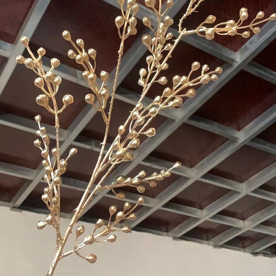 Gold Artificial Flower Bucket Lunar New Year Flower Decoration