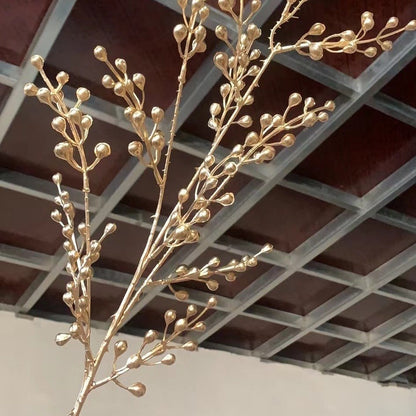 Gold Artificial Flower Bucket Lunar New Year Flower Decoration