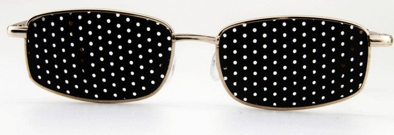 Perforated Pinhole Metal Full Frame Glasses