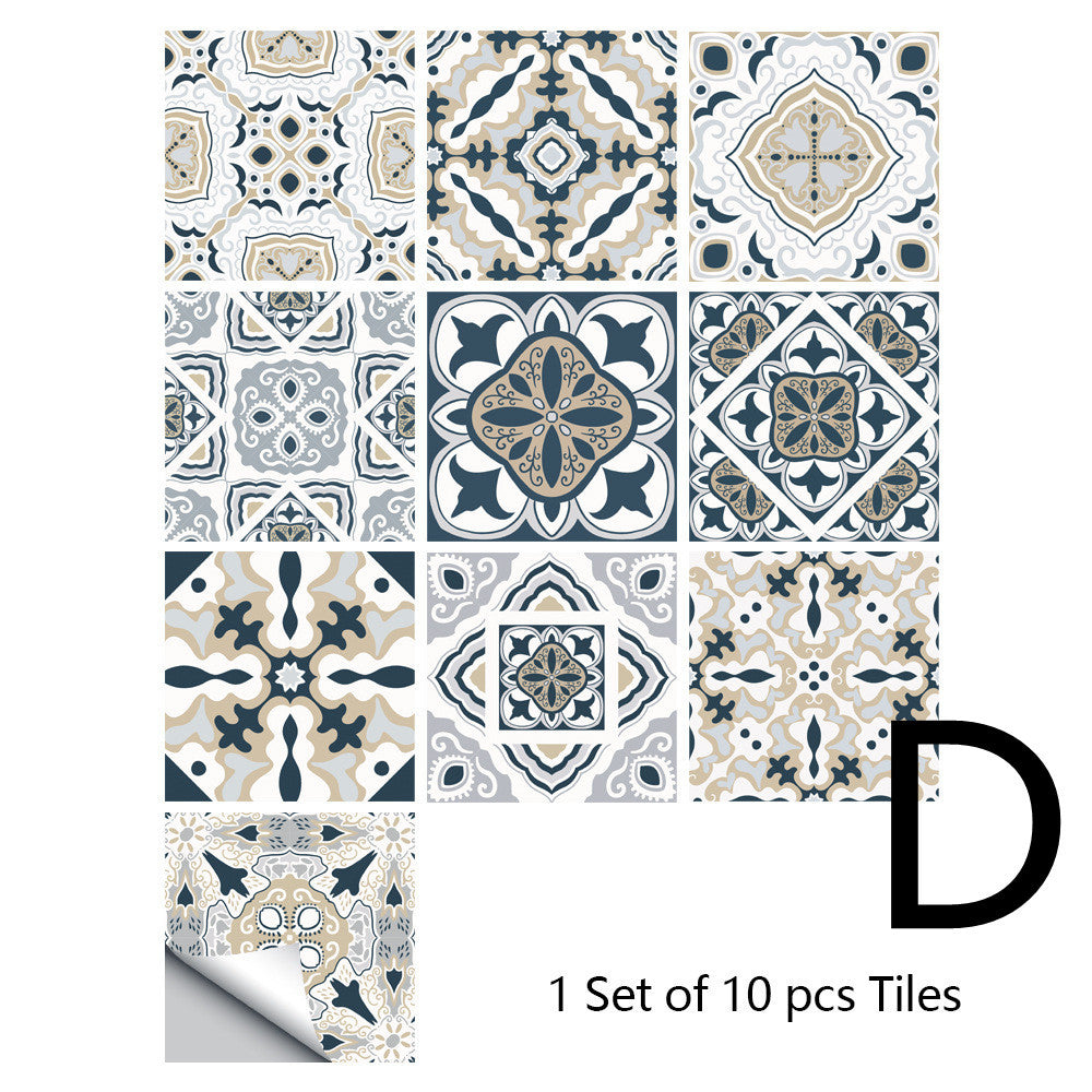 European Style Matte Matte Film Tile Stickers Kitchen Bathroom Decoration Wall Stickers