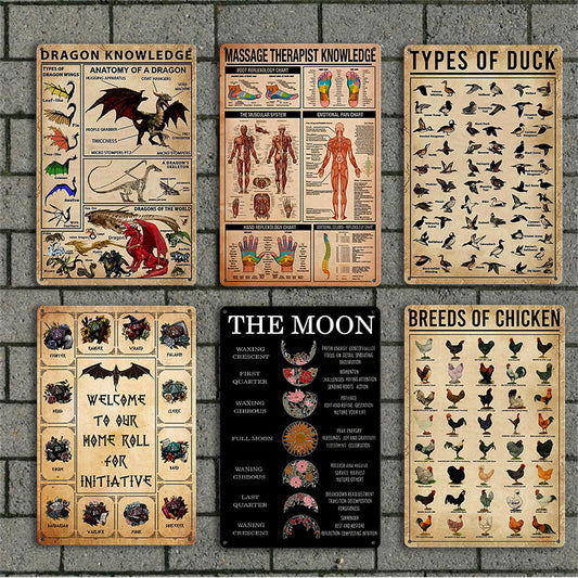 Retro Cafe Bar Wall Decorated Hangtag