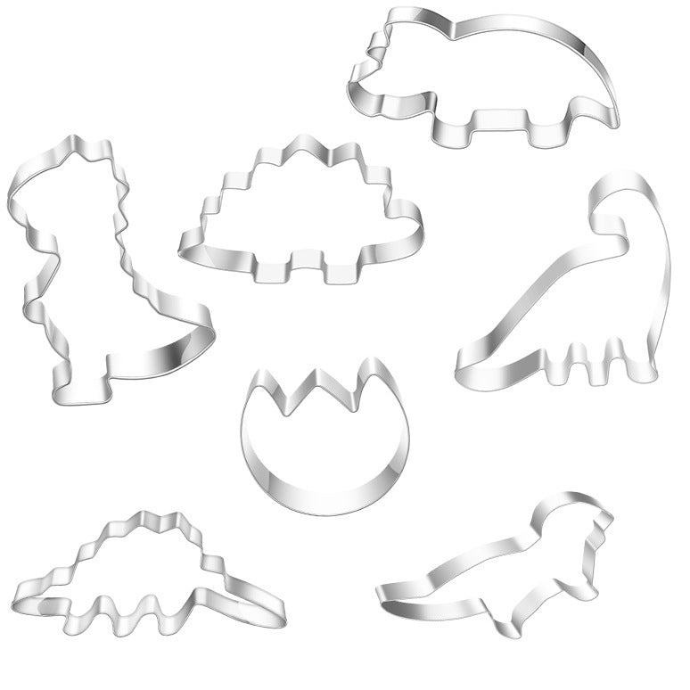 Stainless Steel Dinosaur 7-piece Set Cookie Cutter Die