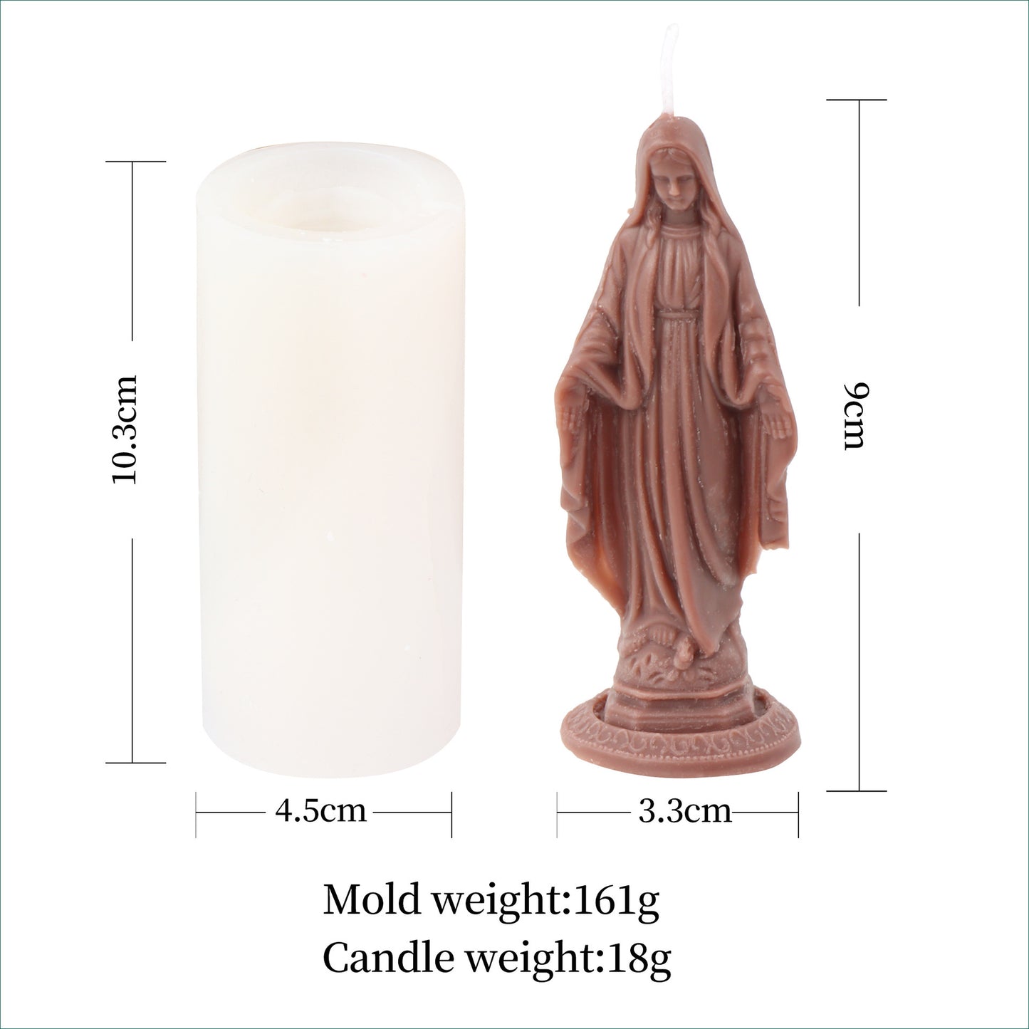 Open Hands Maria Candle Mold Diy Three-dimensional Stall Hand Virgin Candle
