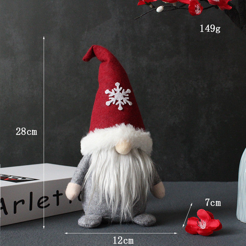 Creative Hooded Faceless Doll Holiday  Santa Claus Plush Decoration Ornaments