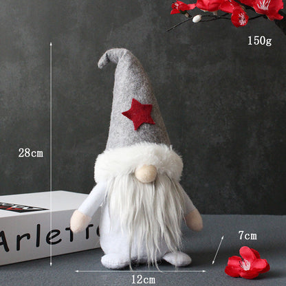 Creative Hooded Faceless Doll Holiday  Santa Claus Plush Decoration Ornaments