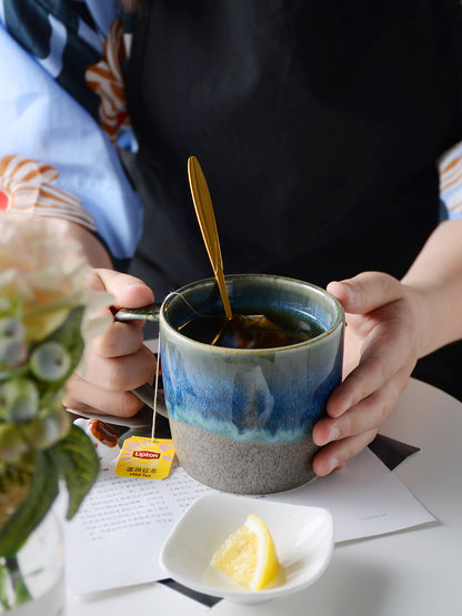 Japanese Creative Ceramic Mug Kiln Turned Beach Mug