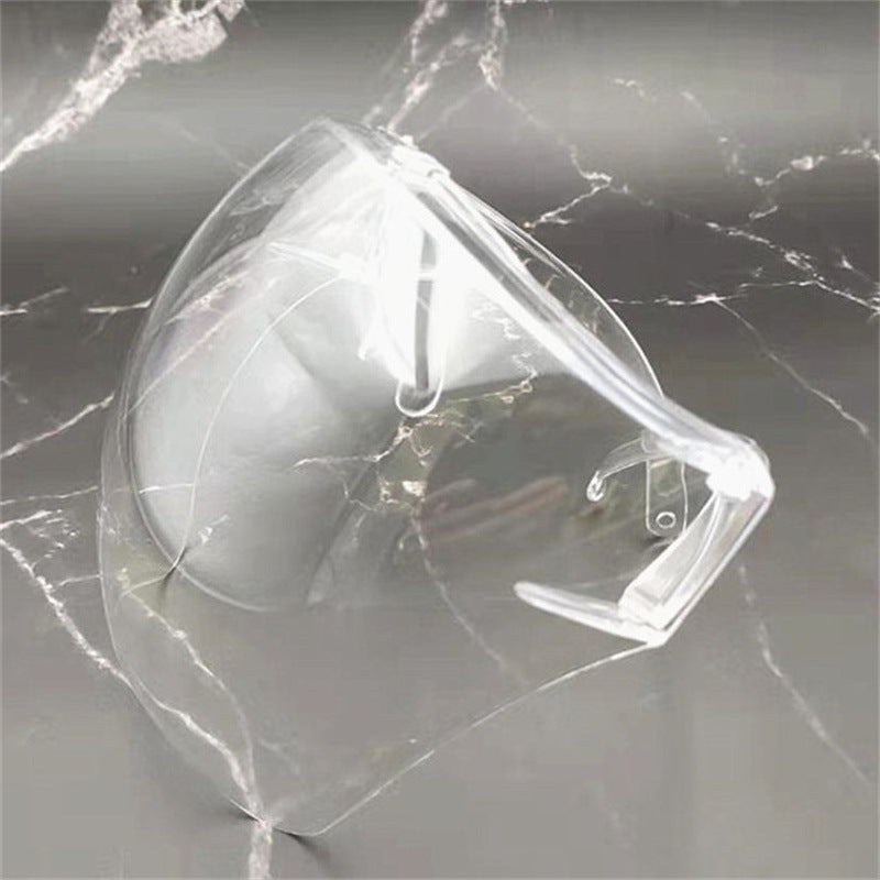 Face Screen Anti-droplet Anti-fog Windproof Eye Protection Dustproof Lampblack Mask Transparent Full Face Head Cover