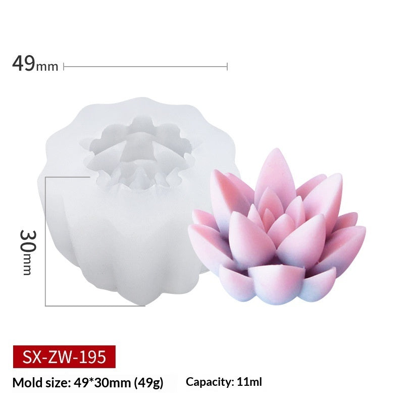 3D Succulent Silicone Candle Mold Cupcake Mold