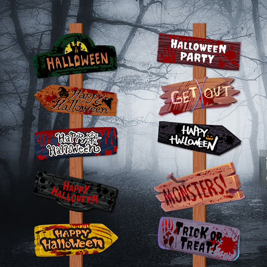 Creative Printing Halloween Decoration Props Paper Signs