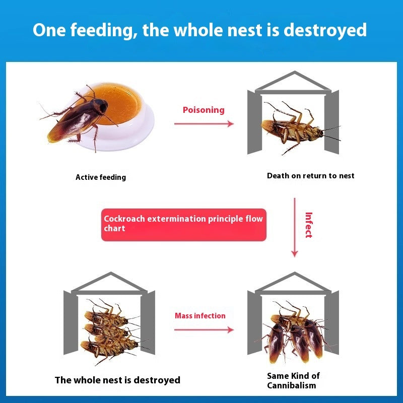 Cockroach Full Nest Household Indoor Kitchen Anti-cockroach Glue Bait Artifact