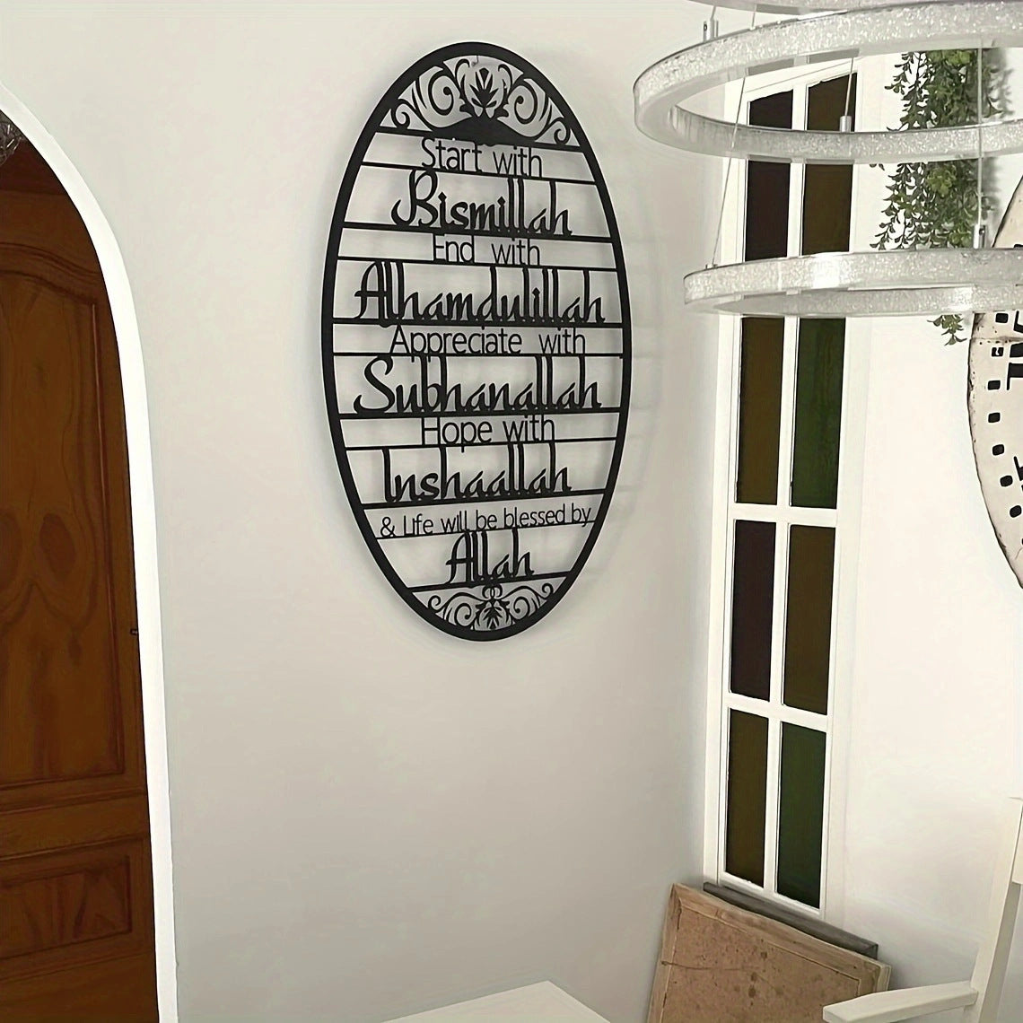 English Alphabet Letters Cartoon Metal Wall Artistic Home Decorative Painting