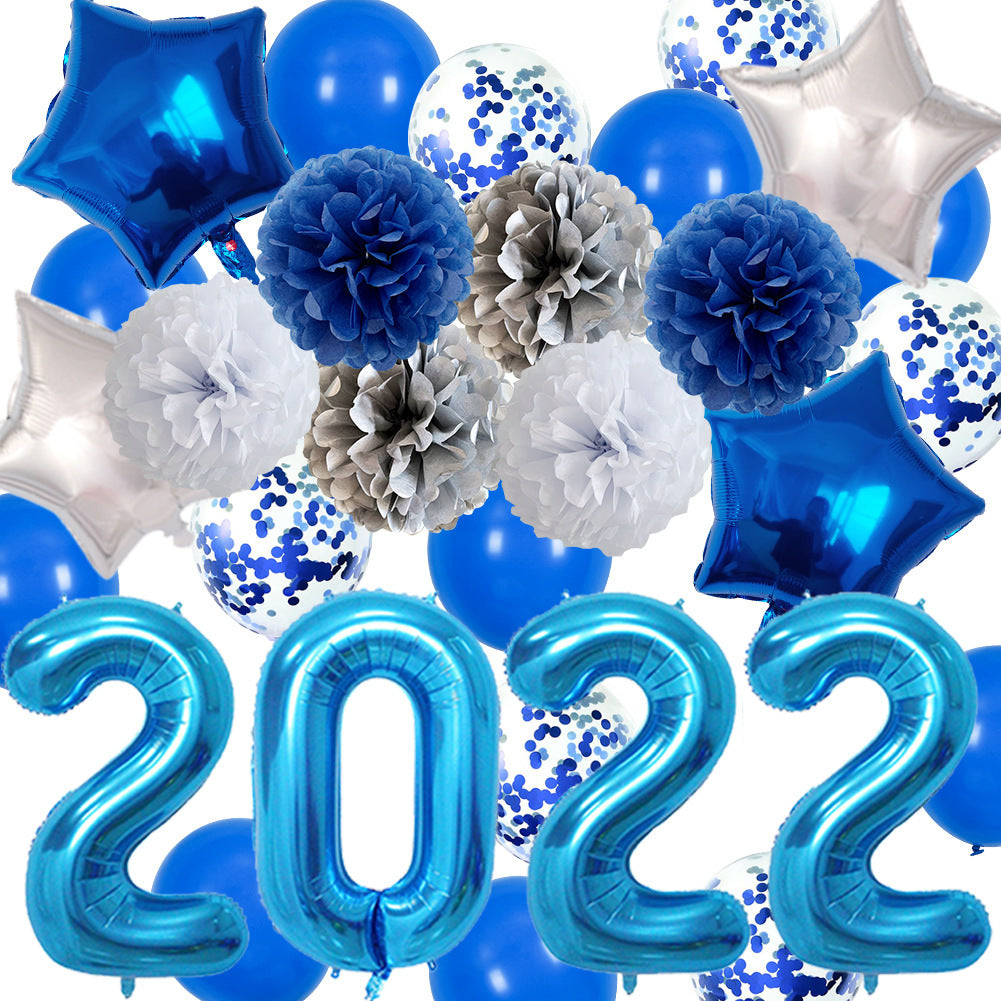 New Year Party Balloons New Year Decoration Balloon Set