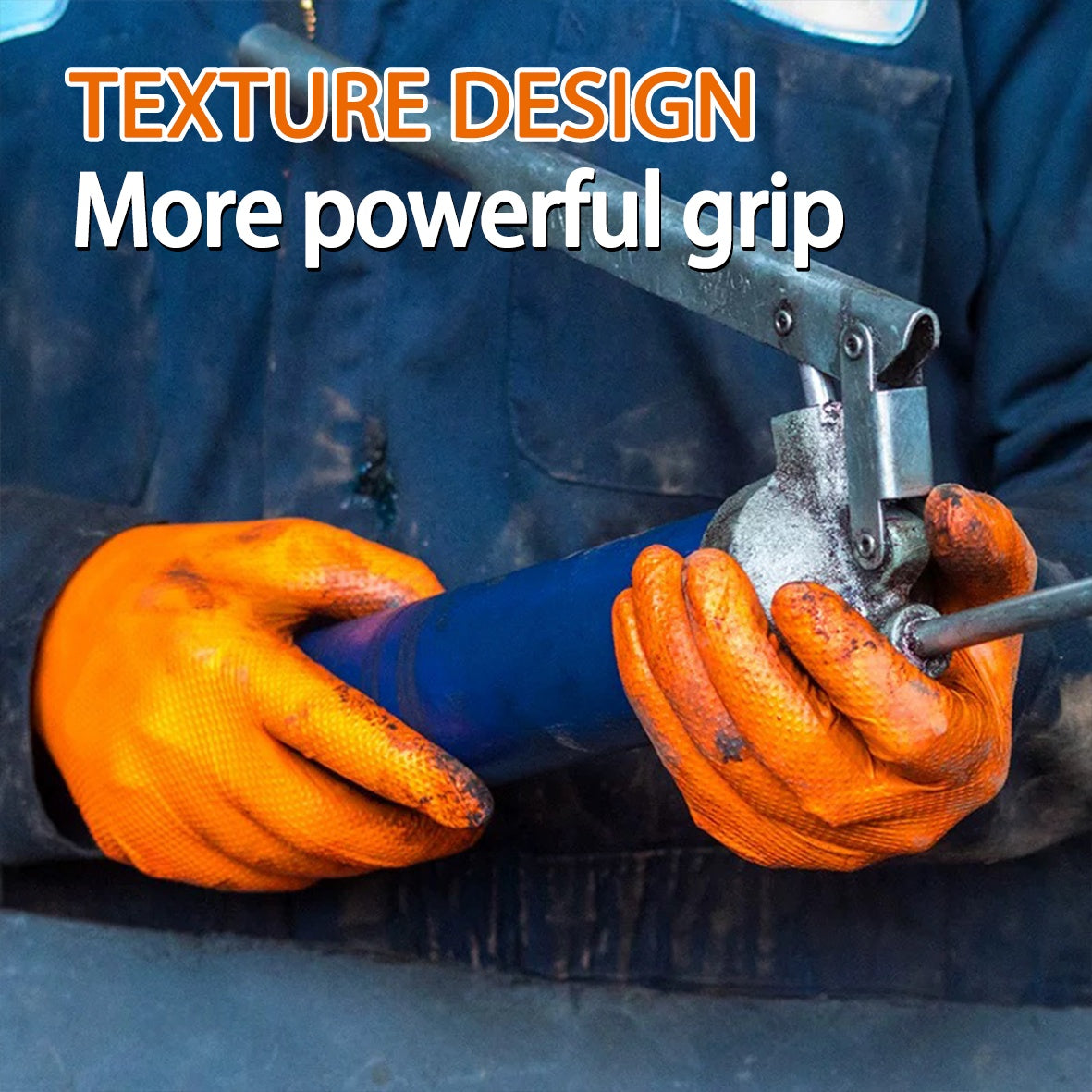 Thick Anti Slip Ding Qing Gloves In Orange