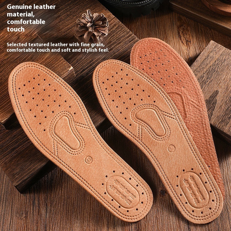 Sweat Absorbing And Deodorant Breathable Pigskin Insole