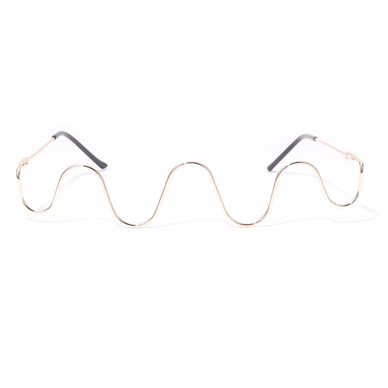Handmade diamond half-rim glasses