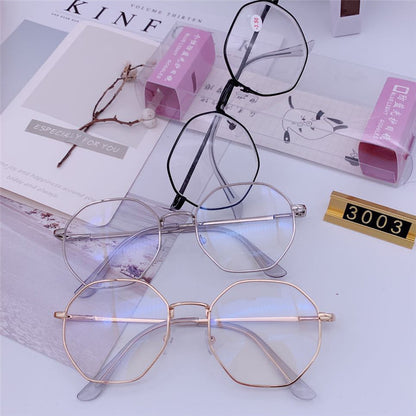 Octagonal anti-blue glasses