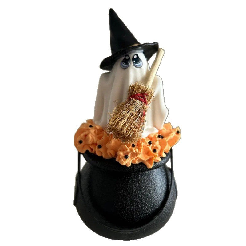 Halloween Ghost Witch Layered Tray Decoration