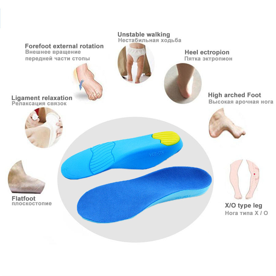 Children's Insoles O/X Leg Foot Valgus Arch Support Orthosis Flat Foot Correction Insole Foot Care