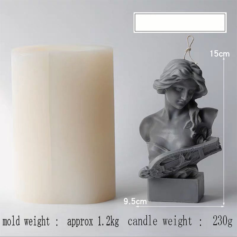 Piano woman like candle mold