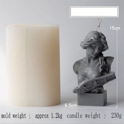 Piano woman like candle mold