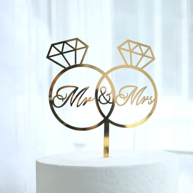 Love Wedding Proposal Acrylic Cake Insertion