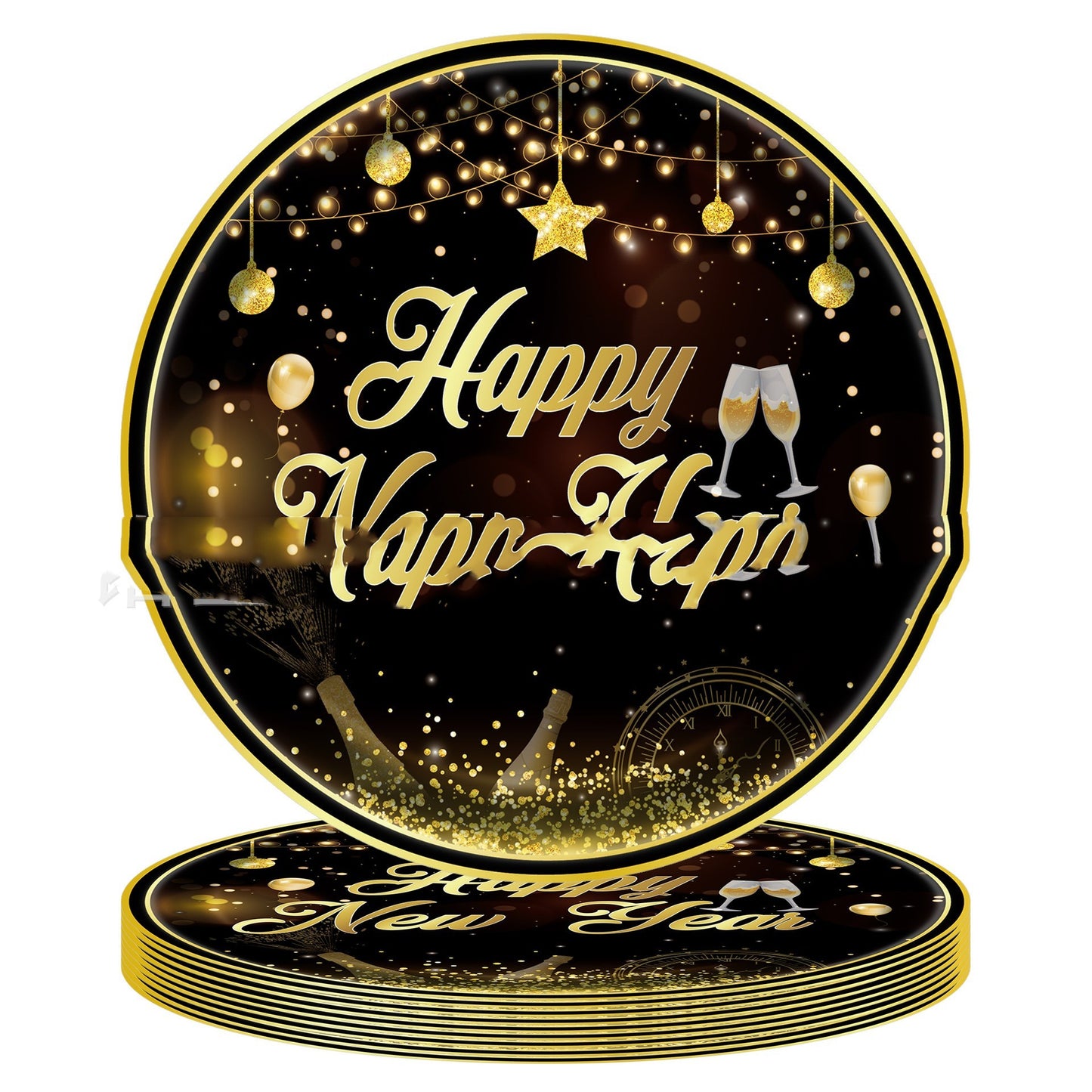 Happy New Year Tablecloth Decoration Disposable