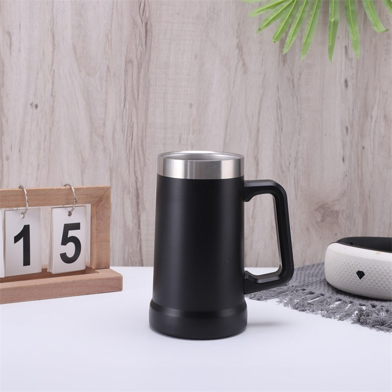 Large Capacity Stainless Steel Handle Beer Mug