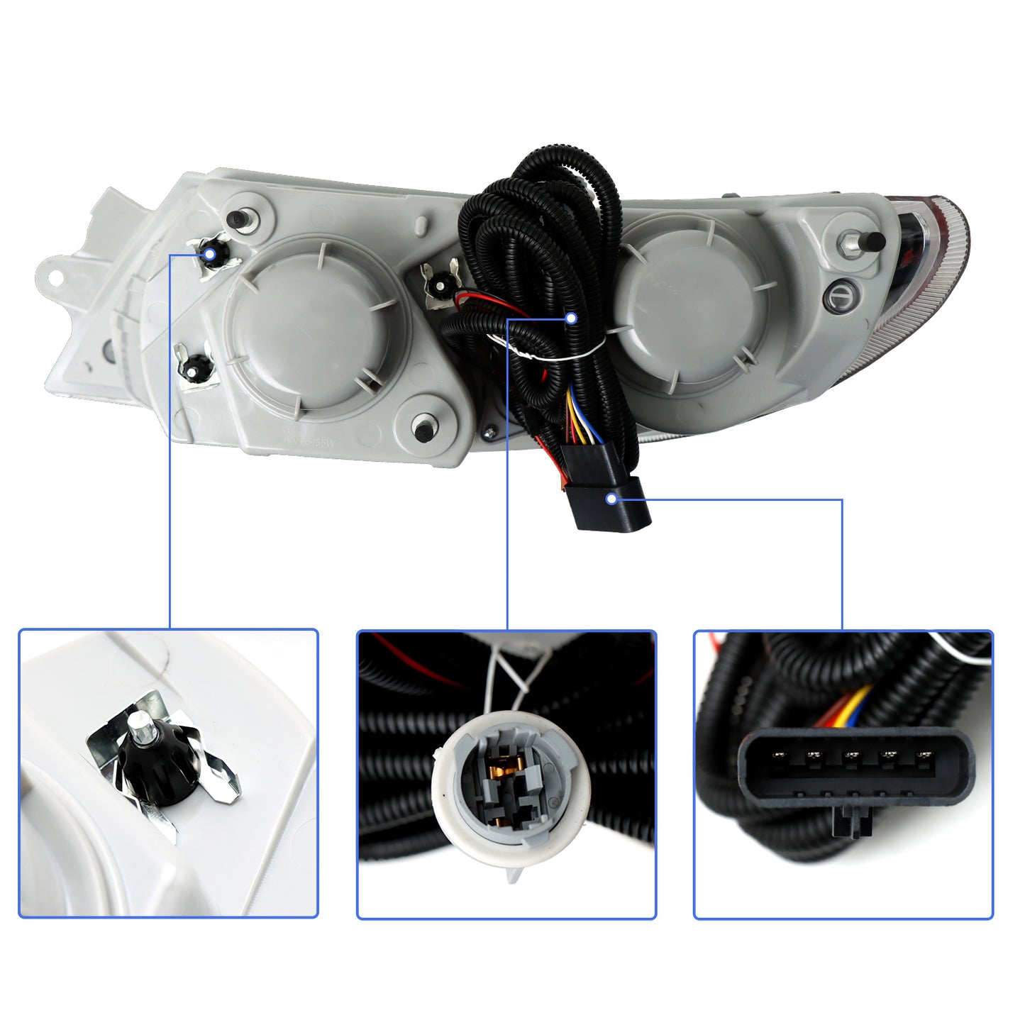 4300 Headlight Assembly Bulb Type 2 Pieces Left-right