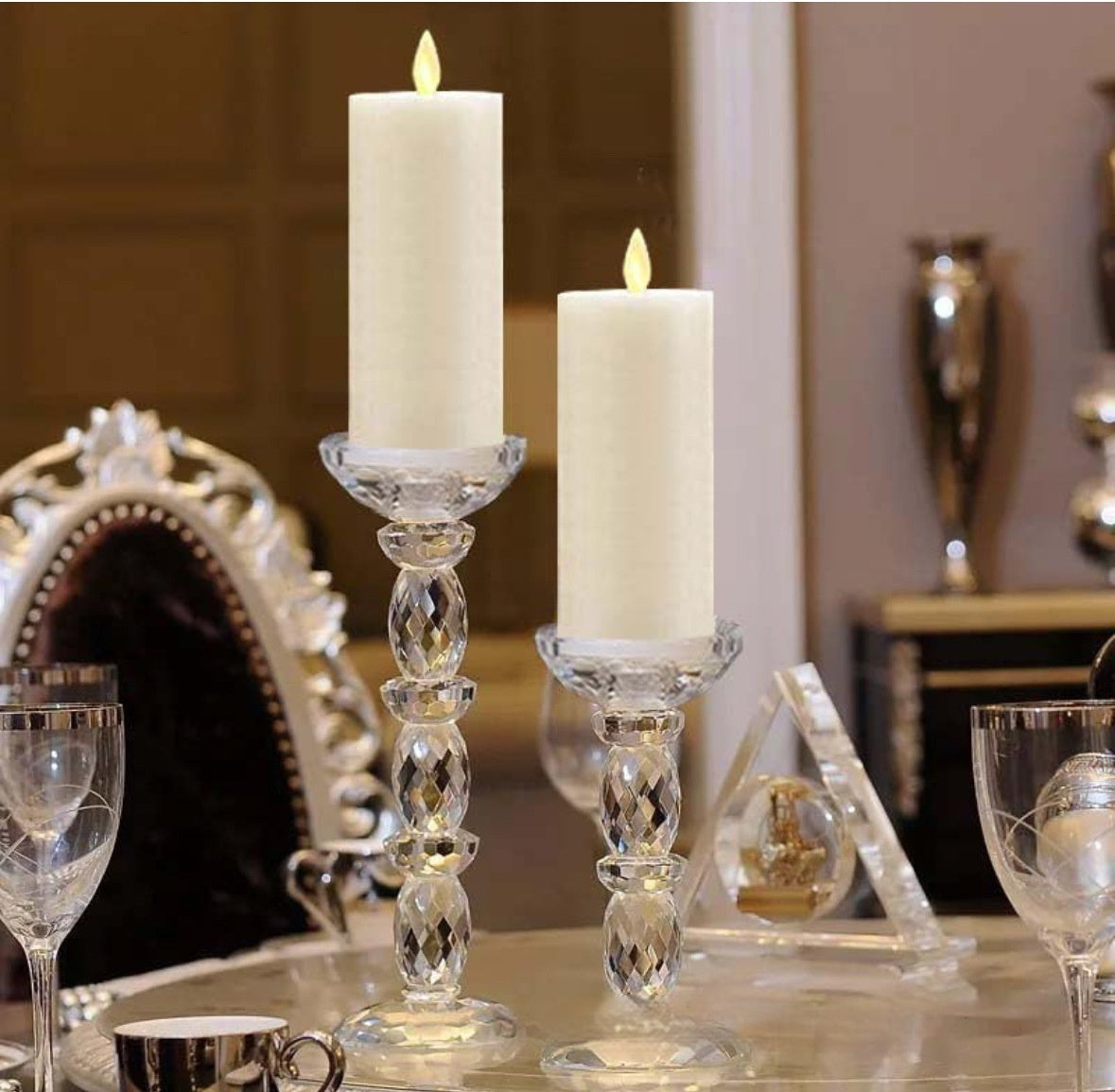 10 Key Remote Control Candle Flat Head Candle Lamp