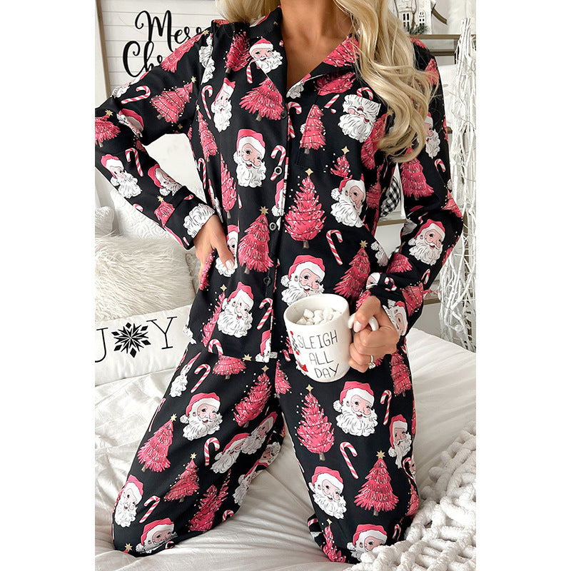 Leisure Long Sleeve Top And Trousers Two-piece Set