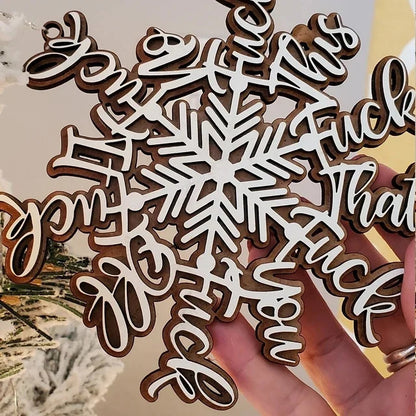Christmas Decoration Snowflake Letter Shape Pendant