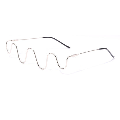 Handmade diamond half-rim glasses
