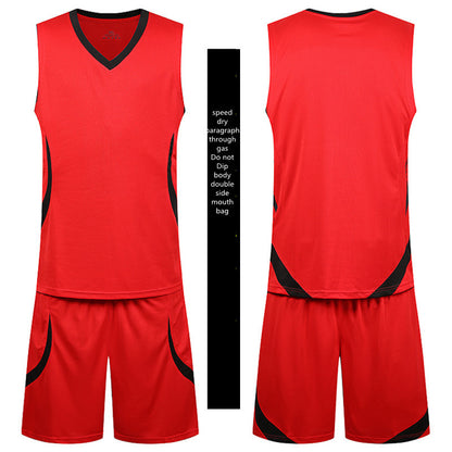 Basketball Sports Suit Men's Summer Casual Wear Sleeveless Thin Vest Running Suit Shorts Sportswear