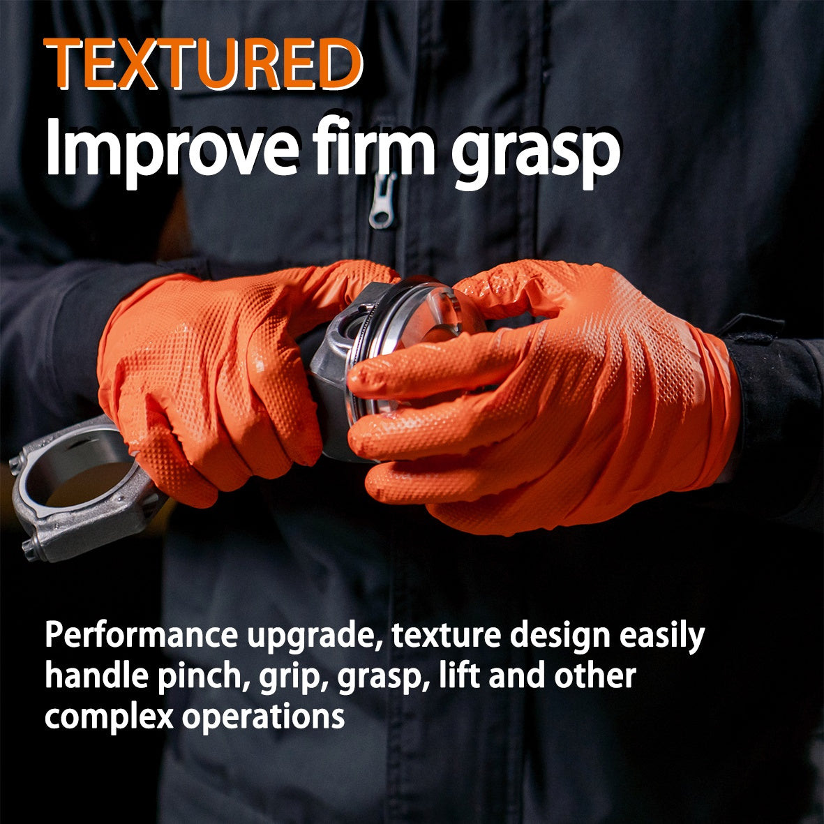 Thick Anti Slip Ding Qing Gloves In Orange