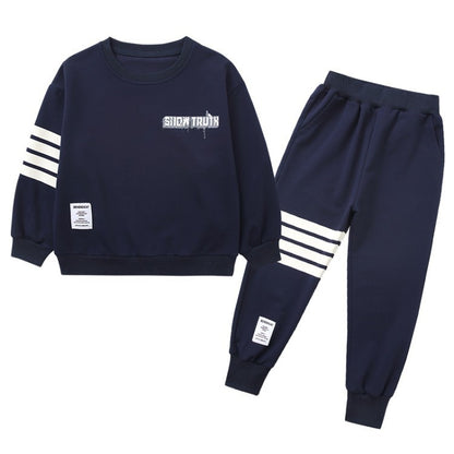 Boy's Suit Sports Two-piece Labeling Leisure