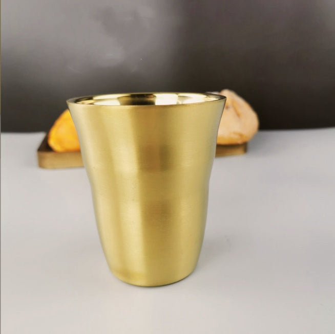 Stainless Steel Double Beer Mug Korean Style