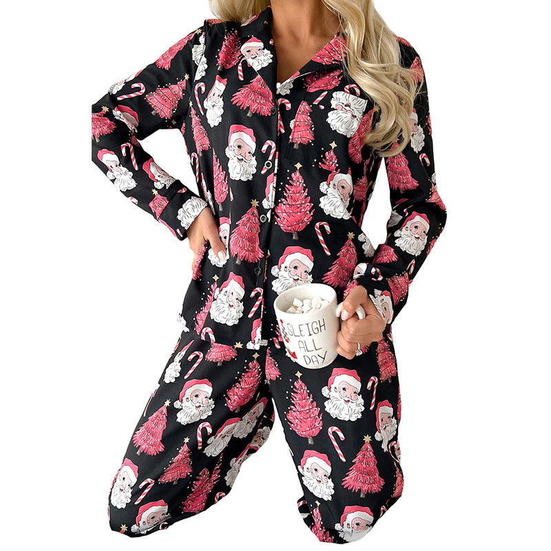 Leisure Long Sleeve Top And Trousers Two-piece Set