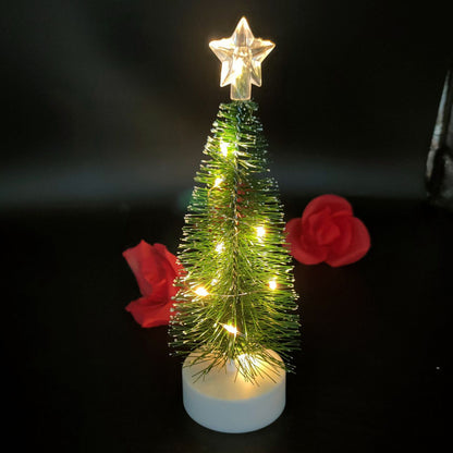 Christmas Table Decoration Xmas Tree Led Light Garland Xmas Ornaments New Year Christmas Decorations