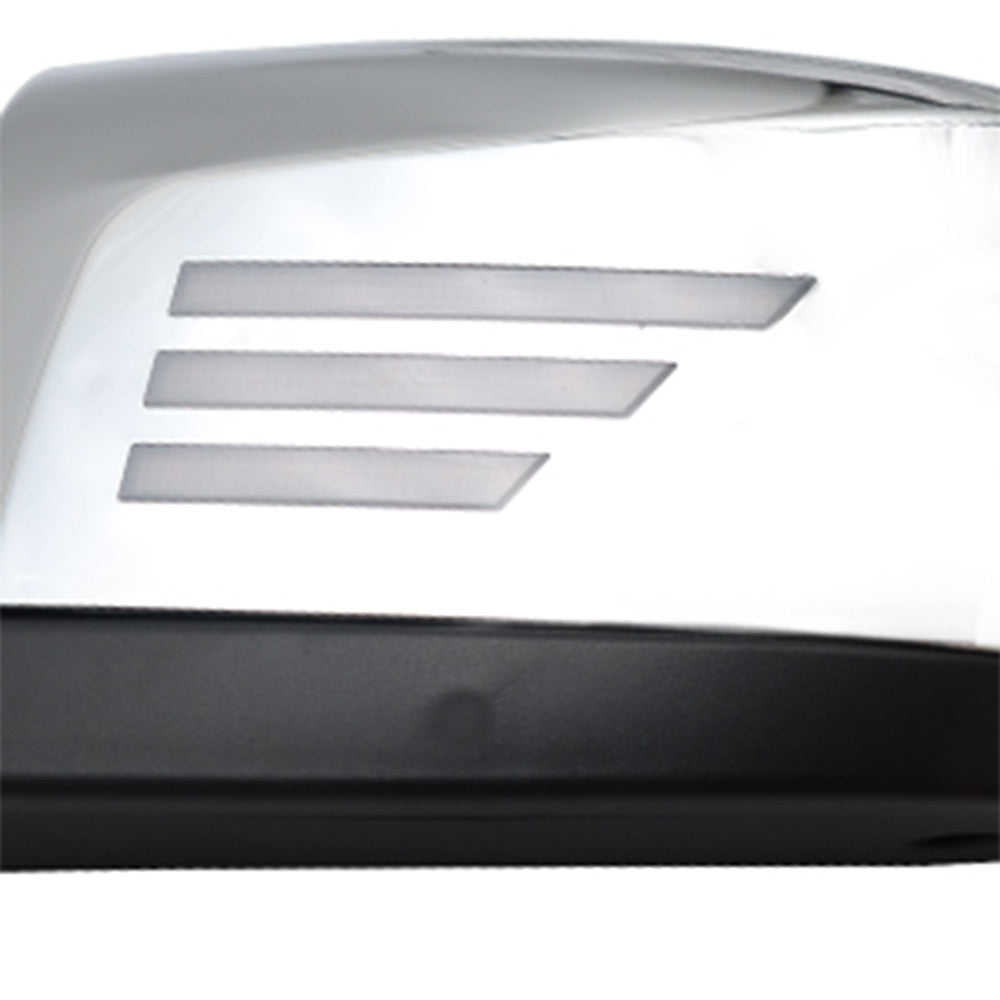 Chrome Hood Mirrors LH&RH Pair For Volvo VNL 2004-2017 With Turn Signal Lights