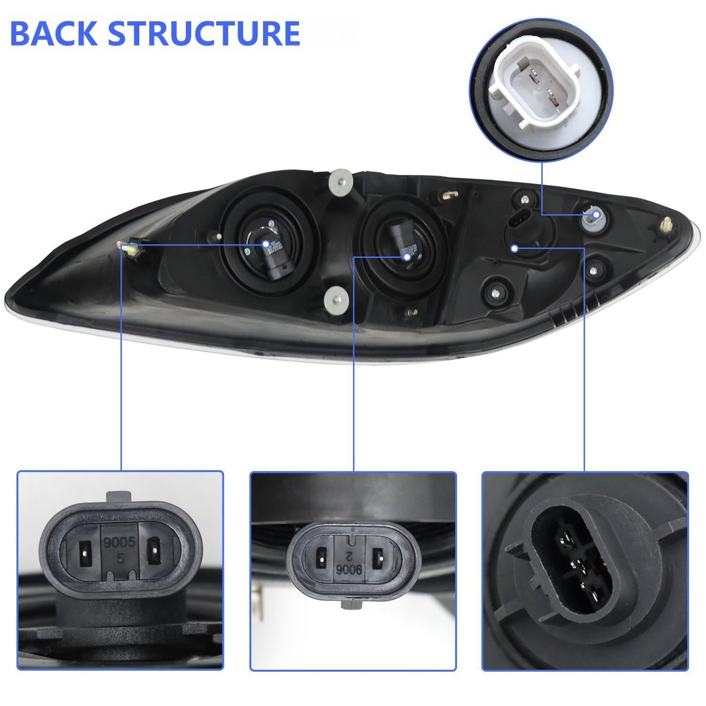 2008-2016 International ProStar Headlights, Set-2 Pieces