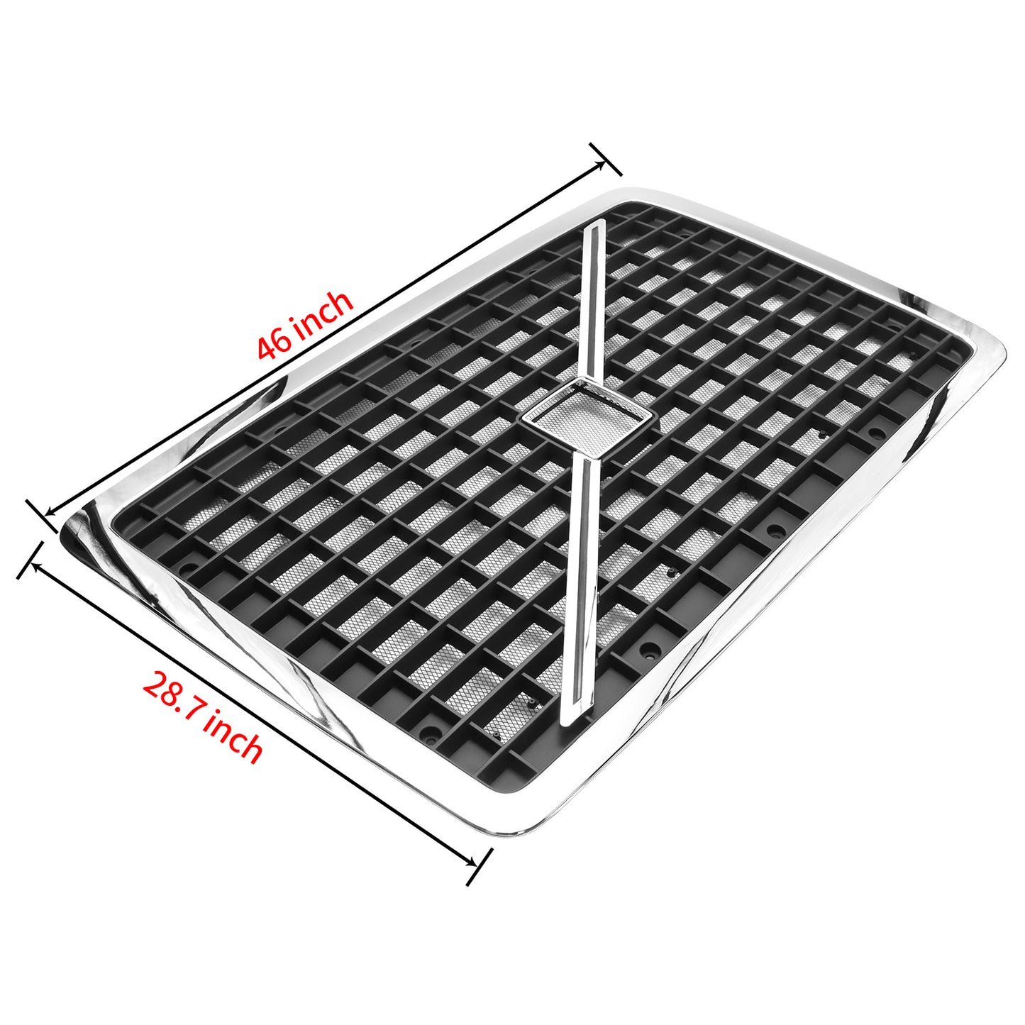 VOLVO, 2004-2017, VNL, Grille, US Version, Chrome Black, With Insect-proof Net