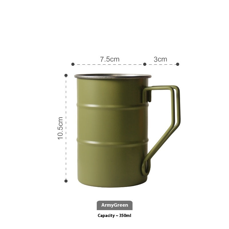 Distressed Camping Mug Outdoor Stainless Steel Coffee Cup