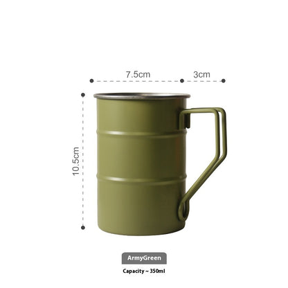 Distressed Camping Mug Outdoor Stainless Steel Coffee Cup