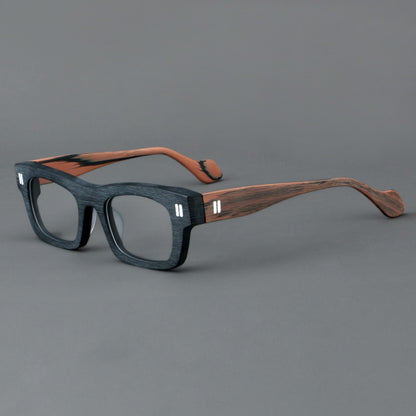 Thick Plate Glasses Patchwork Retro Frame