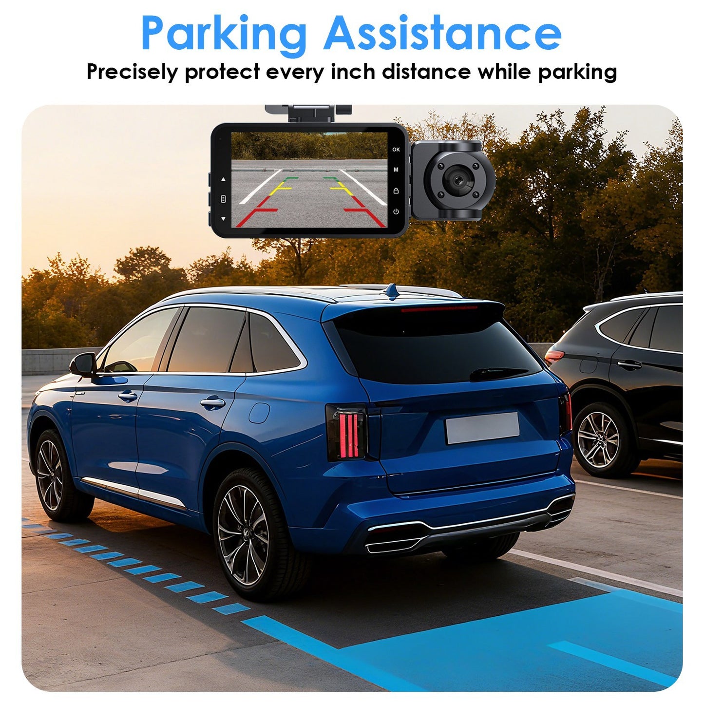 WiFi FHD 1080P 3 Channel Car Dash Cam Front Rear Inside With 32G MMC Card Motion Detection Loop Recording Infrared Night Vision Surveillance Car Camera With App Control