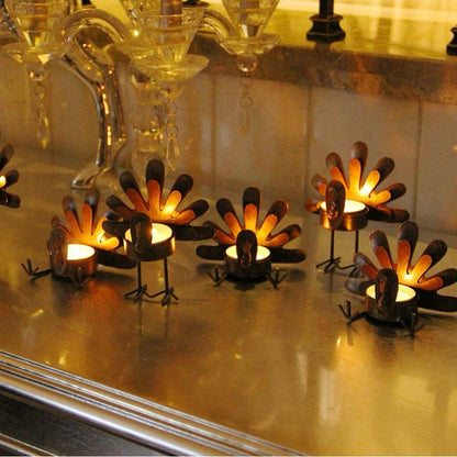 Turkey Candle Holder Retro Metal Scented Candlestick For Living Room Bedroom Bathroom Decoration