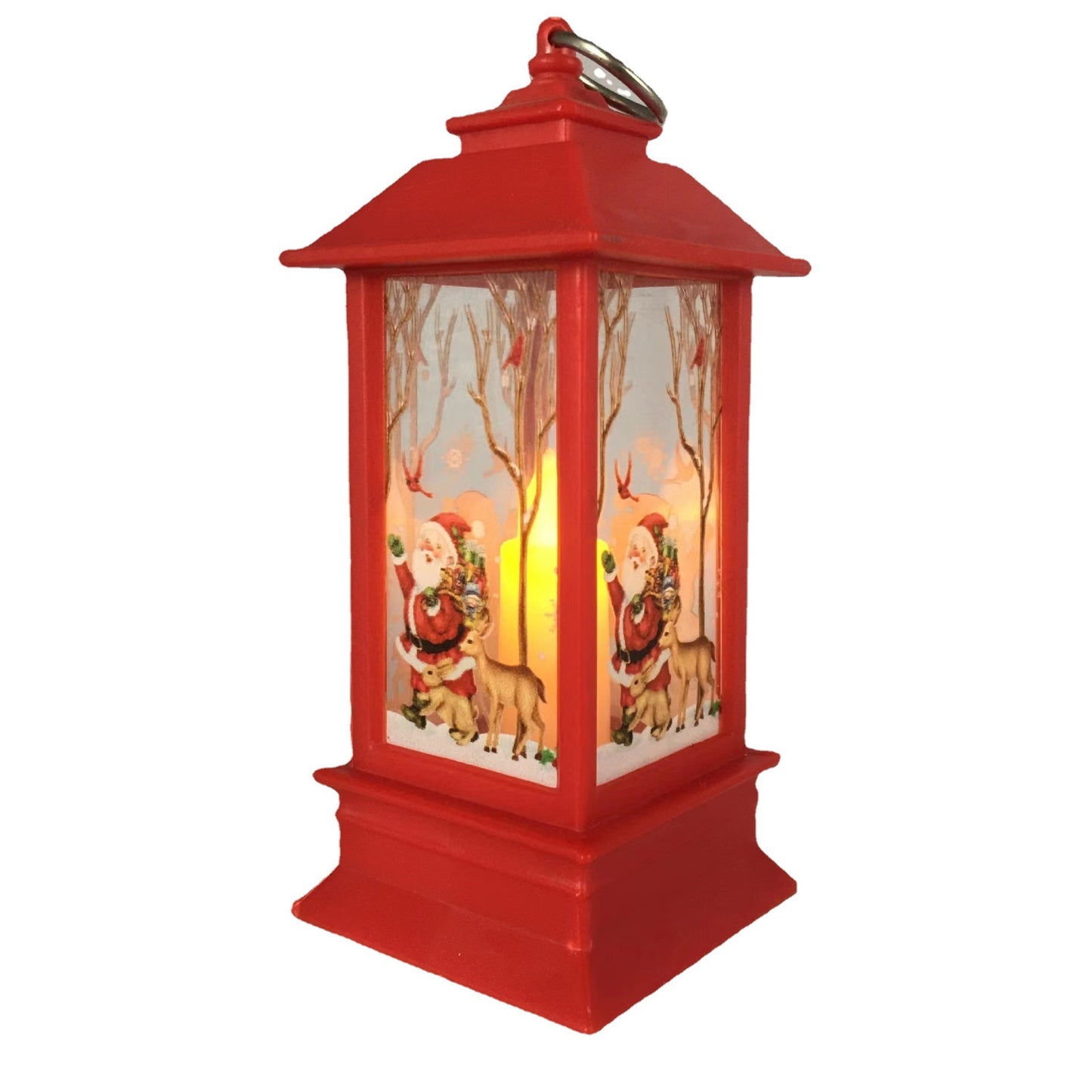 Christmas Storm Lantern Candlestick Lamp Small Night Lamp Old Snowman Decoration Small Night Lamp Desktop Decoration