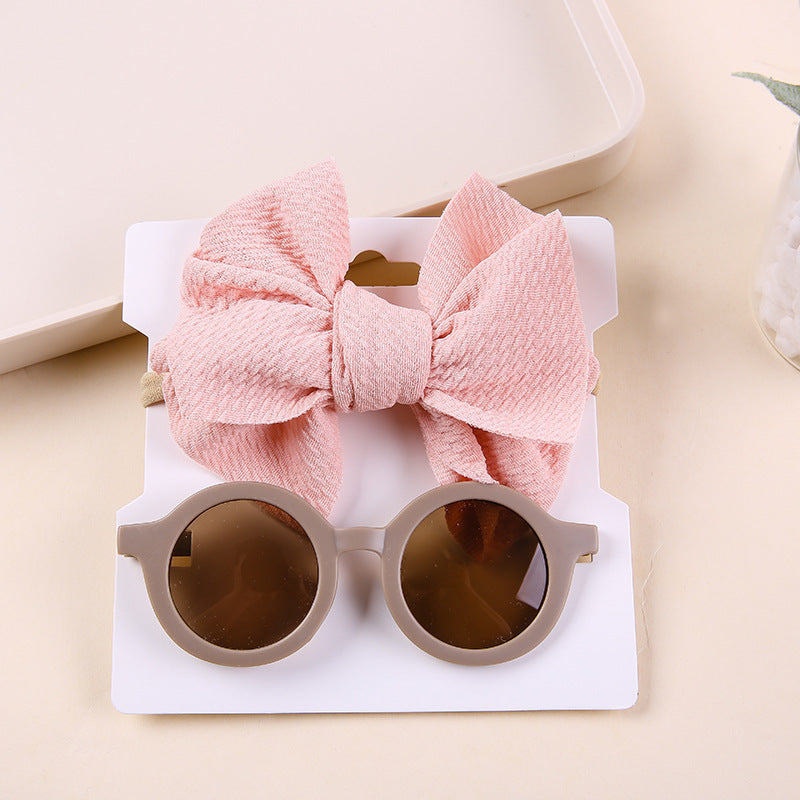 Children's Summer Sunglasses Two-piece Set